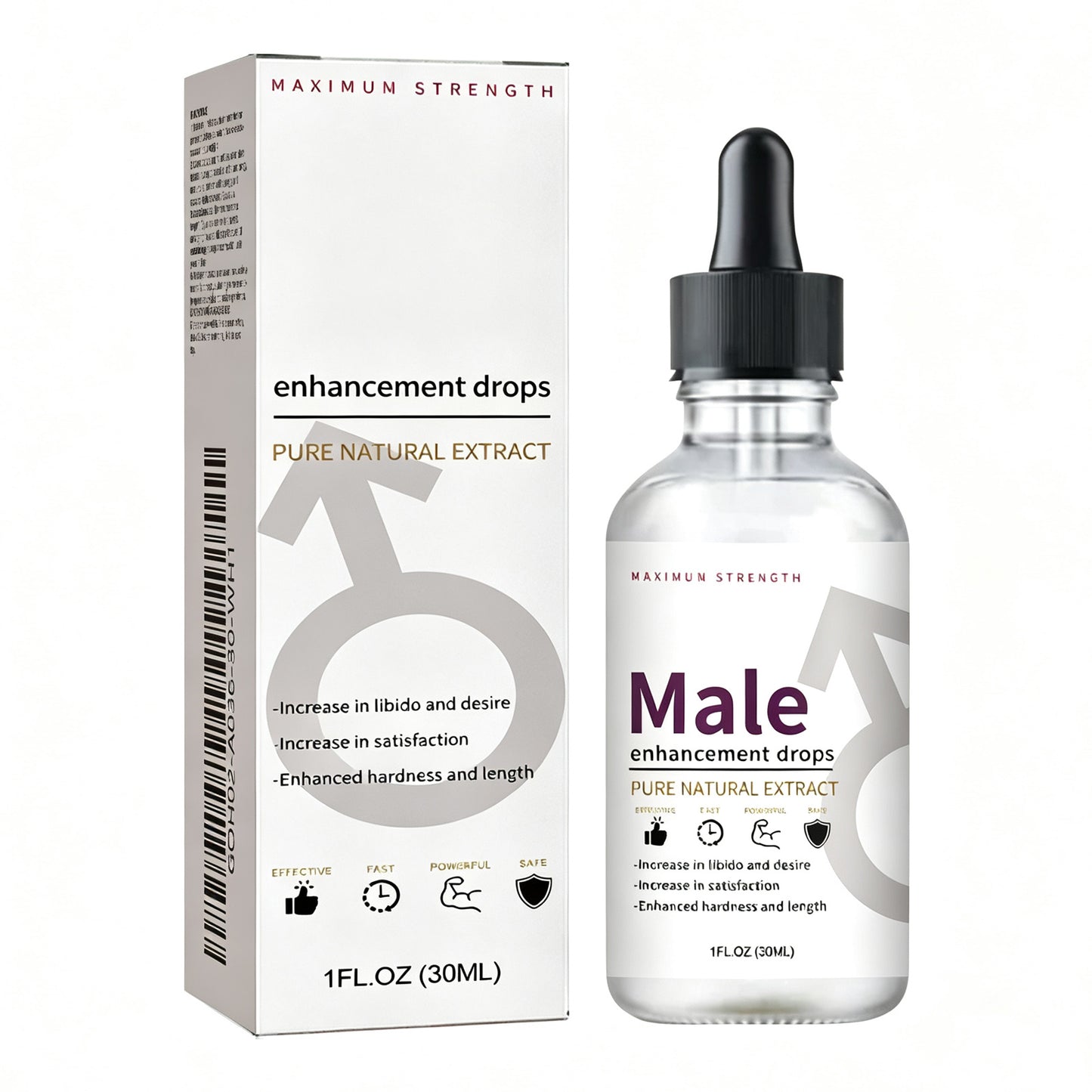 Natural Male Vitality Drops - Maca & Epimedium Herbal Extract - 30ml