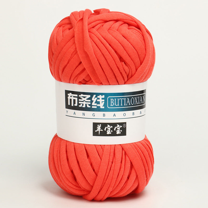 DIY Wool Woven Bag Material Kit - Coarse Wool Ball & Cloth Strips, Multiple Colors