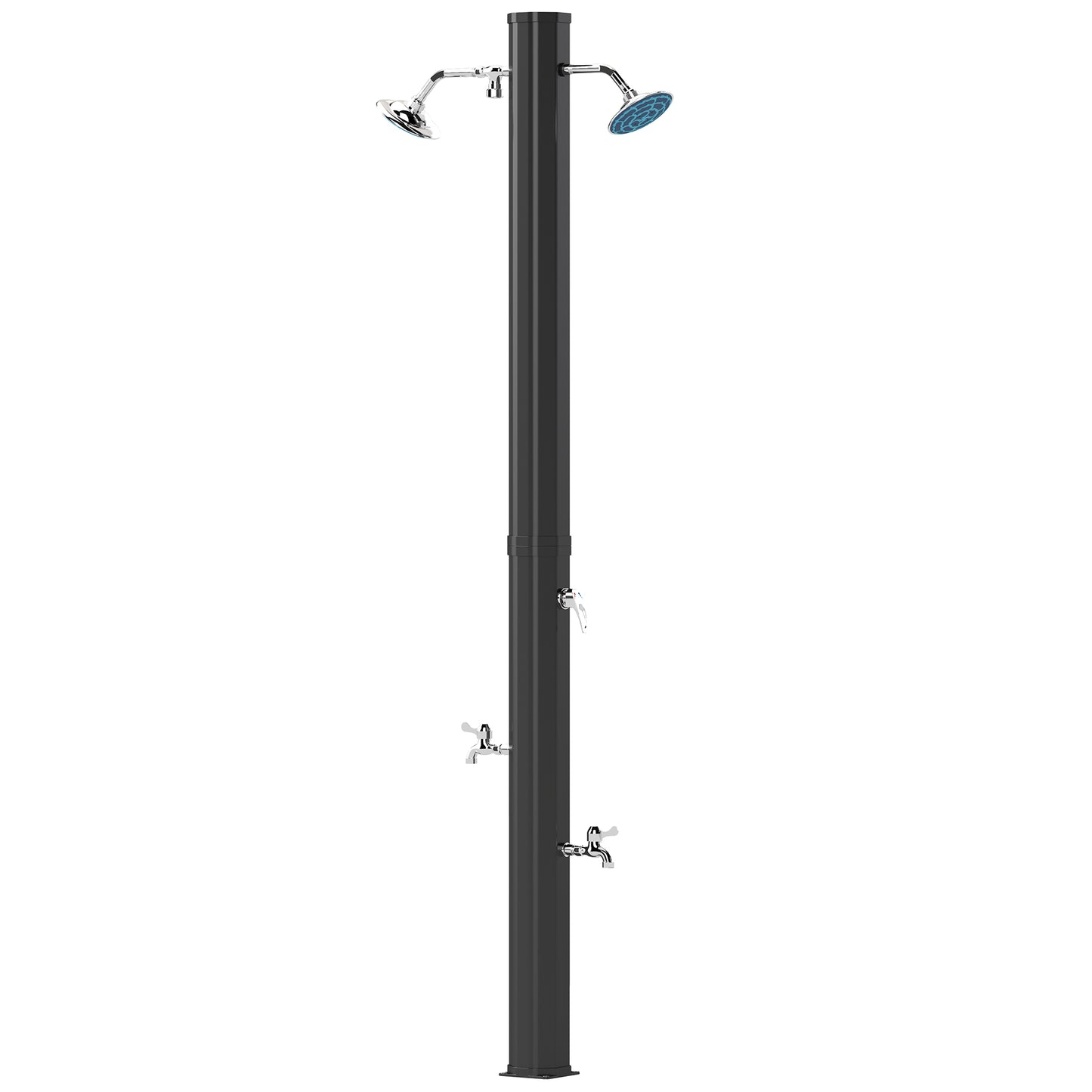 9.2 Gallon Solar Heated Outdoor Shower with Dual Shower Heads