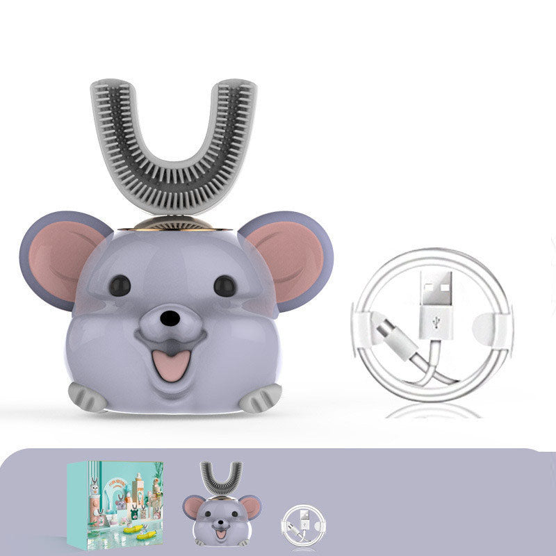 Waterproof Children's Sonic Electric Toothbrush with U-Shaped Design