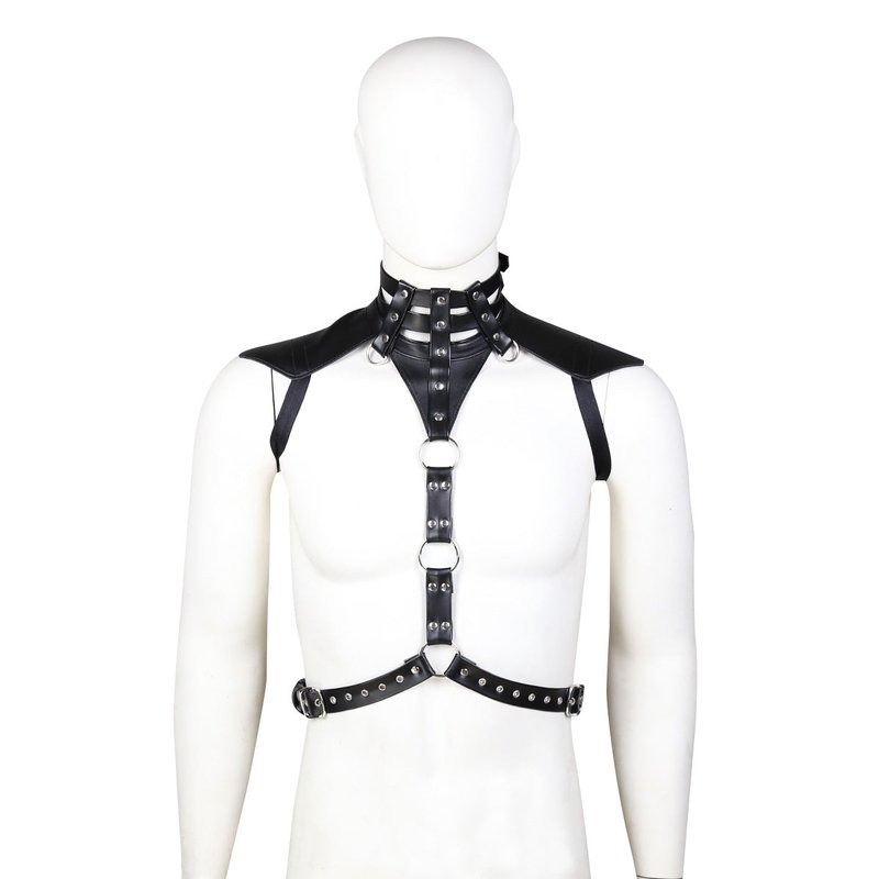 Black PU Leather Men’s Flirt & Holiday Clothes Show Costume