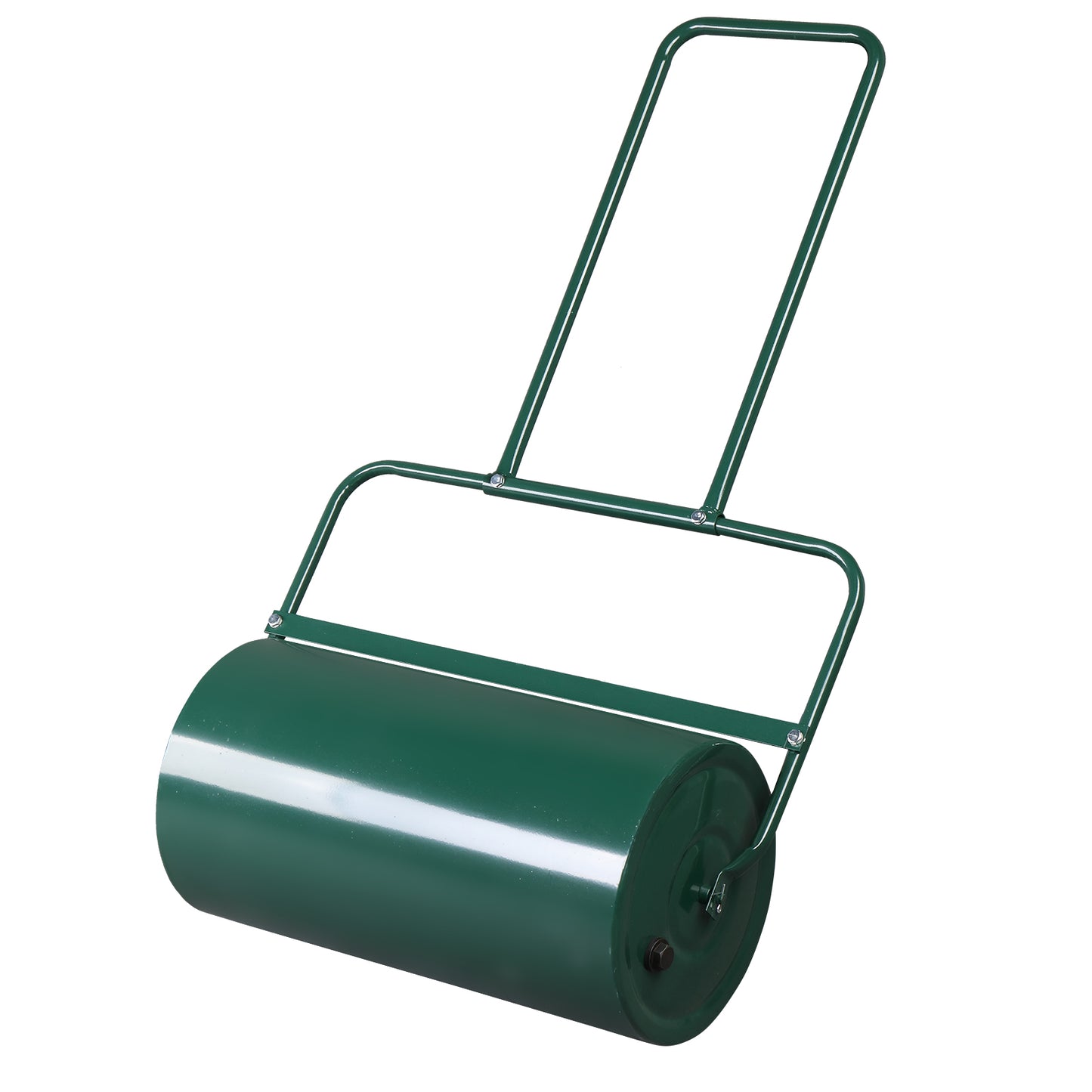 24 Inch Green Lawn Roller for Garden, Steel Drum with Water Fill Capacity