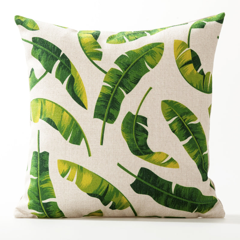 American Style Yellow Bottom Plant Pillowcase 45x45cm Home Decor Cushion Cover