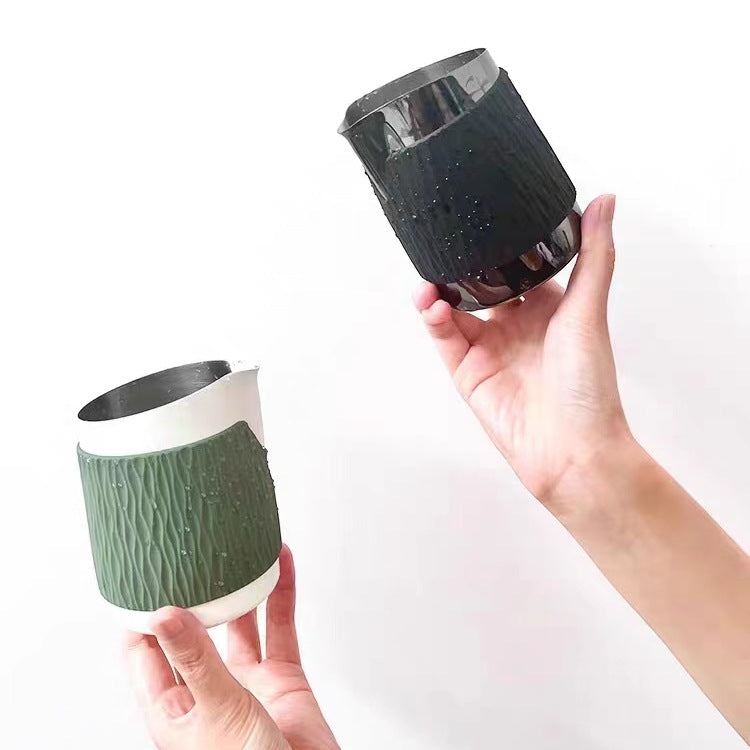Stainless Steel Coffee Latte Art Cup with Round Spout - Multiple Colors