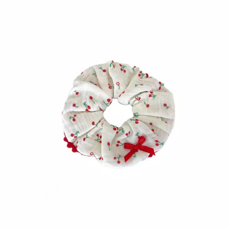 Cute Large Intestine Hair Band for Women - Colorful Hair Tie with Balls