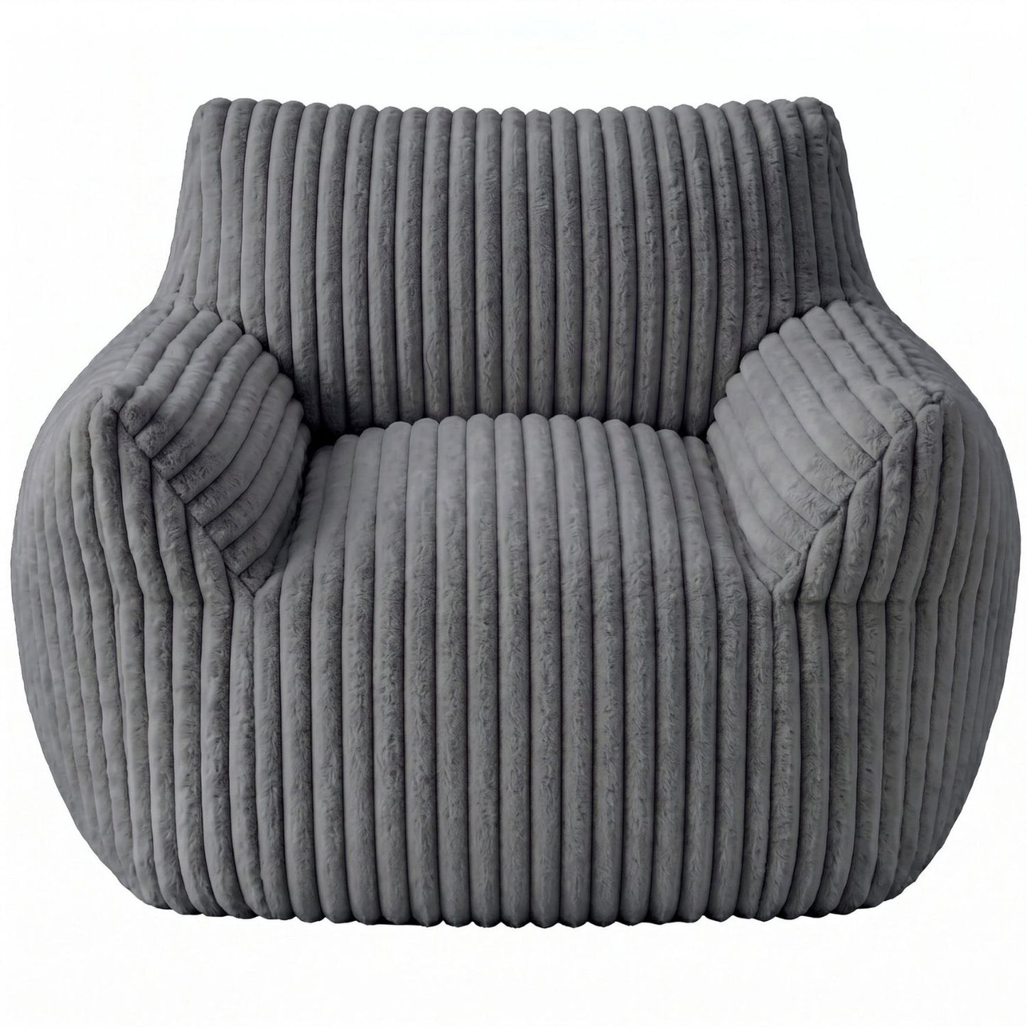 Fluffy Cloud-Style Bean Bag Lounge Chair with Armrests