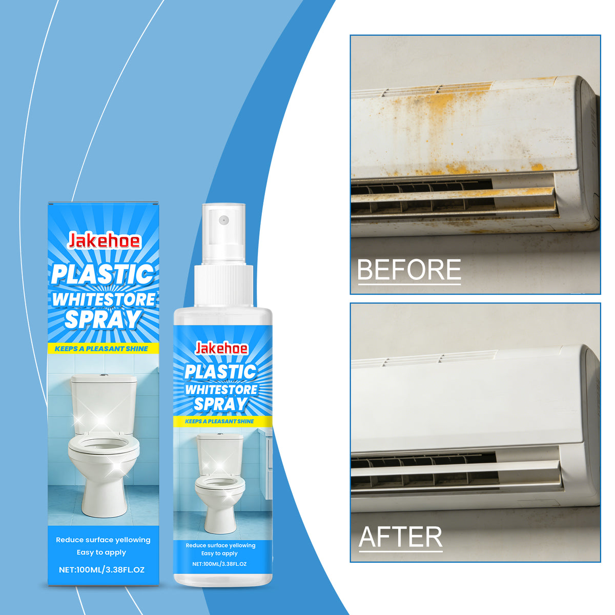 Yellowing Plastic Spray - 100ml Kitchen Storage Solution