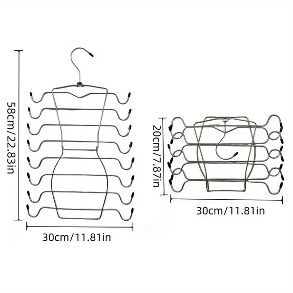 Stainless Steel Underwear & Bras Organizer Hanger - 8 Layers