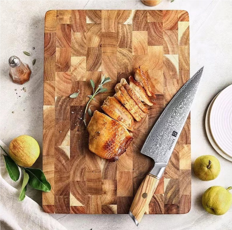 Wooden Baby Food Cutting Board - Multi-Size Rectangular Kitchen Storage