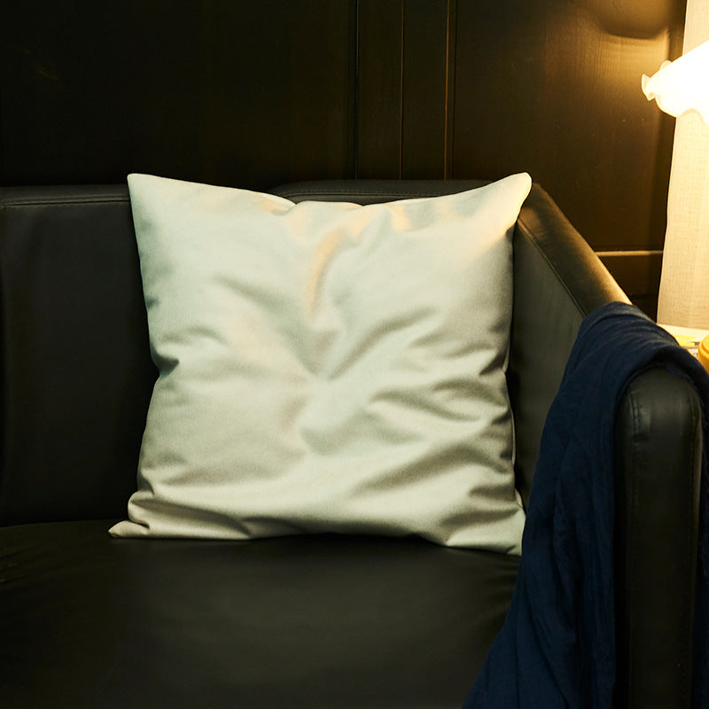 Modern Faux Leather Cushion Cover 45x45cm Solid Color Decorative Pillow Cover
