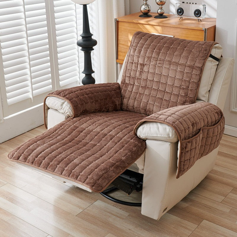 Non-Slip Plush Sofa Cushion Cover - Warm Nordic Dust Protector