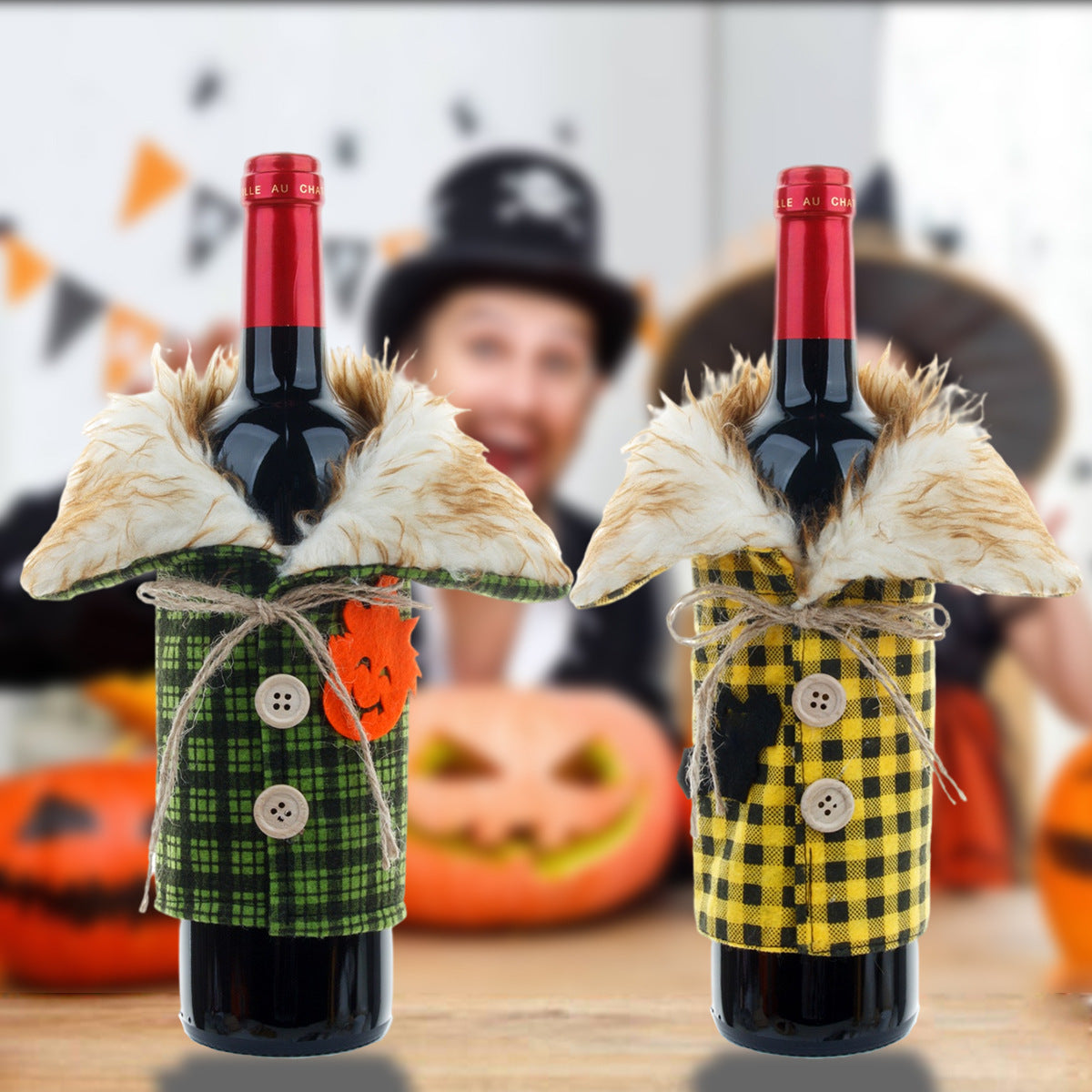 Halloween Bottle Decorative Wine Set for Home & Party Festive Decor
