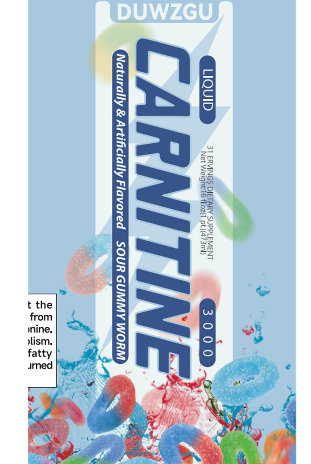 L-Carnitine Liquid Supplement - High Potency Oral Formula