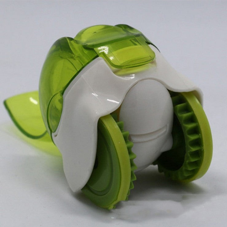 Green and White Garlic Press - Kitchen Cooking Tool, Compact & Modern