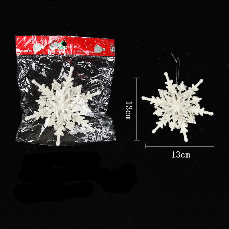 Snowflake String Windows Decorations for Christmas Party - PVC Pendant Set