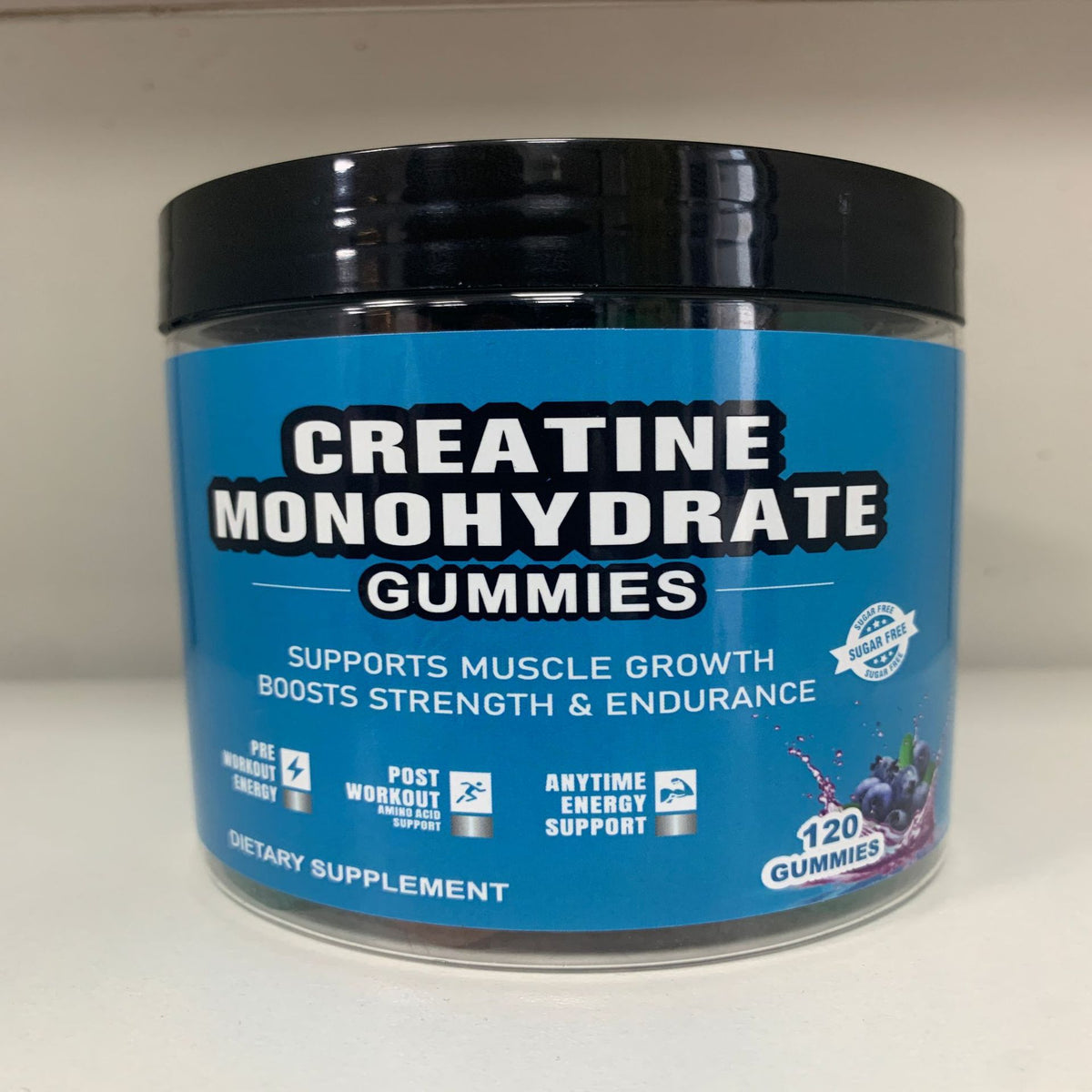 Creatine Monohydrate Gummies - Raspberry Flavored, 120 Tablets