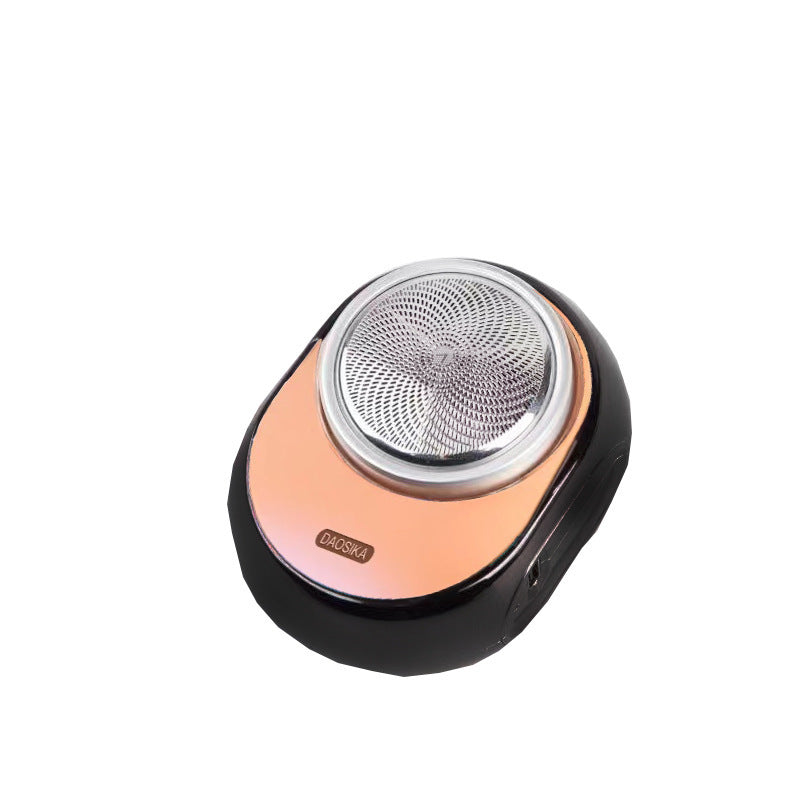 Men's Portable Electric Razor - Small Rechargeable Shaver with USB & Black/Silver Options