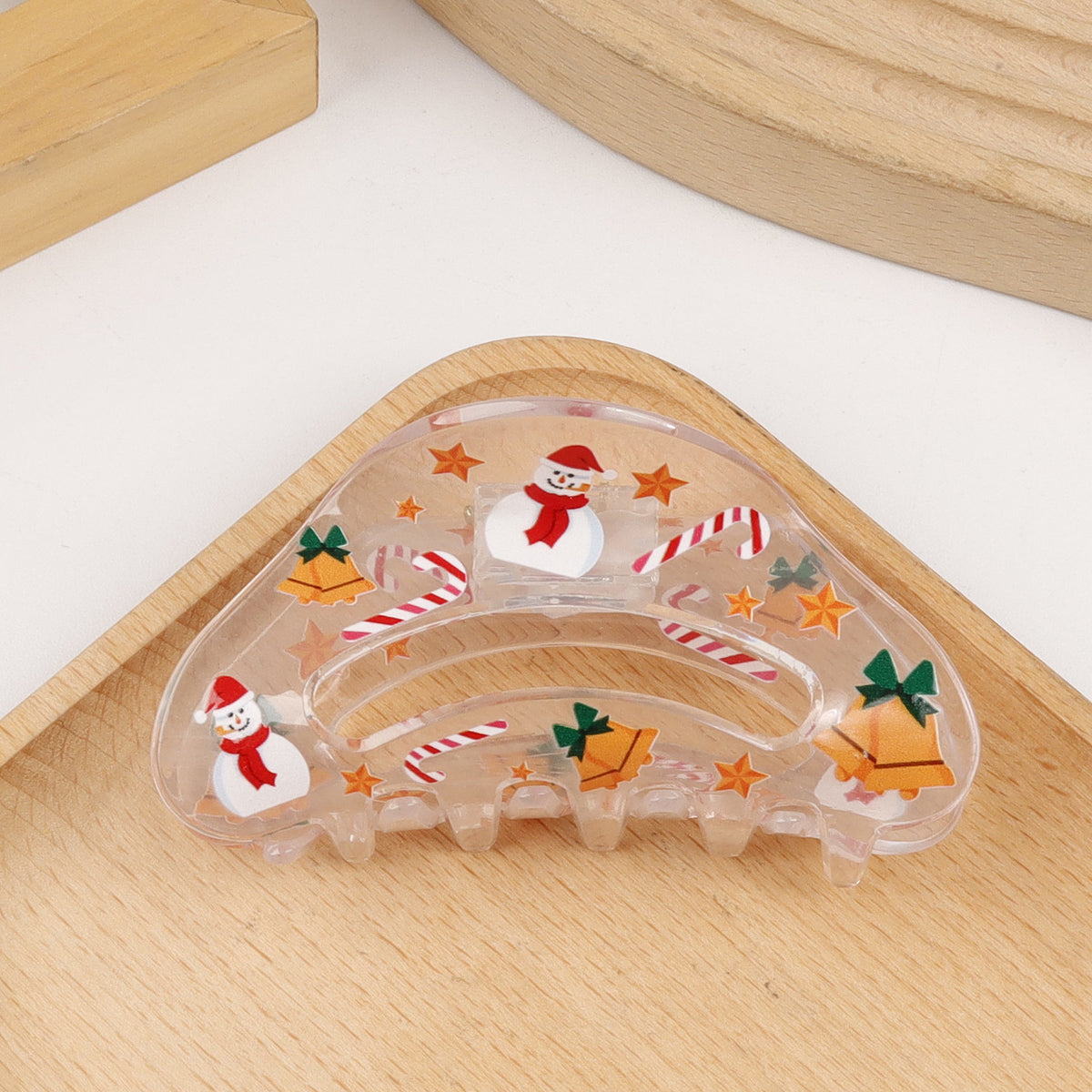 Festive Hair Clip - Christmas Patterned Shark Design