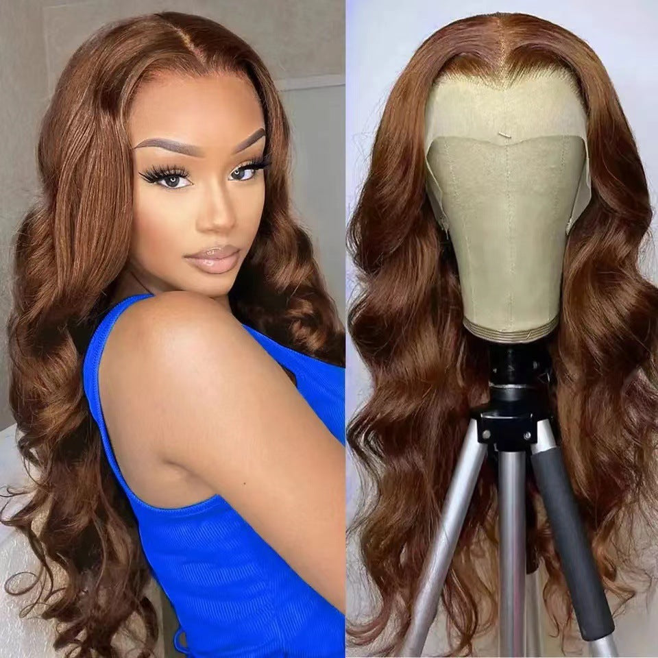 Large Wave Synthetic Wig for Women - Long Curls & Straight Styles, Multiple Colors