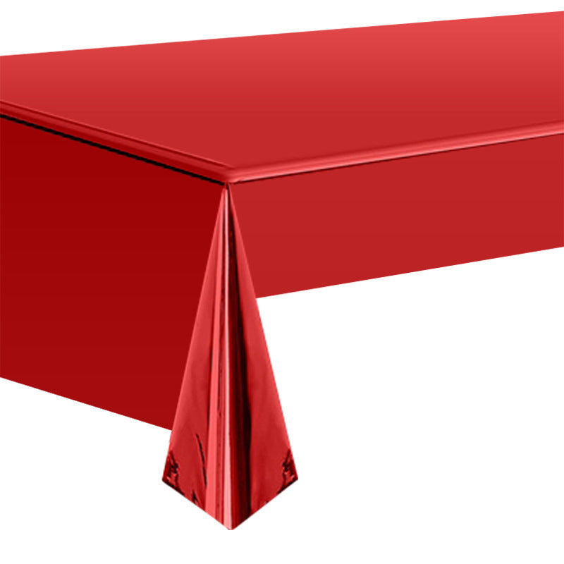 Disposable Aluminum Film Tablecloth for Parties 137x183cm Multiple Colors