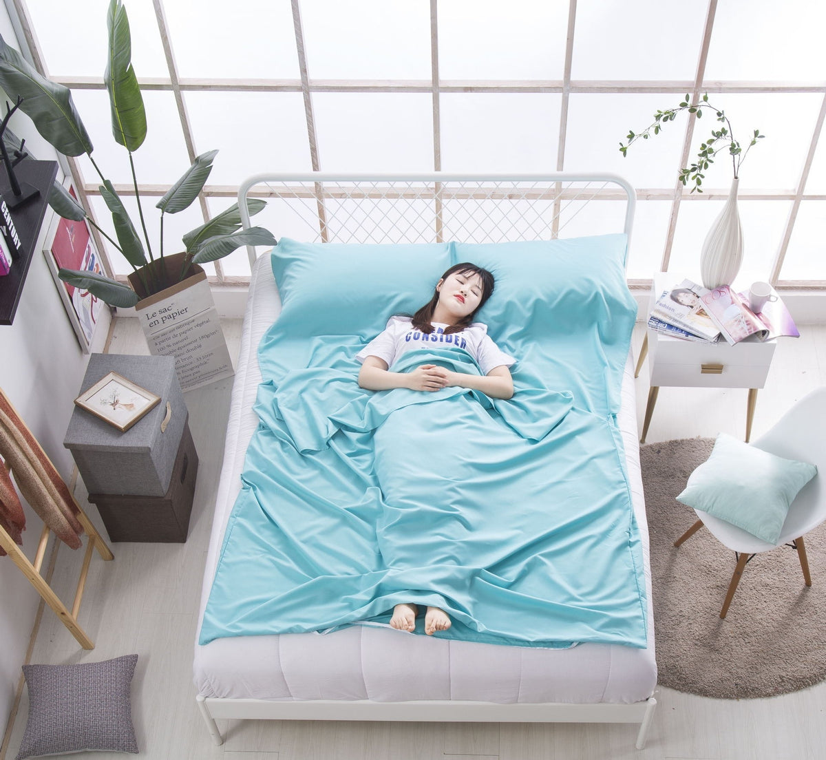 Ultra-Light Cotton Sleeping Quilt Cover - Anti-Dirt Travel Bed Sheet