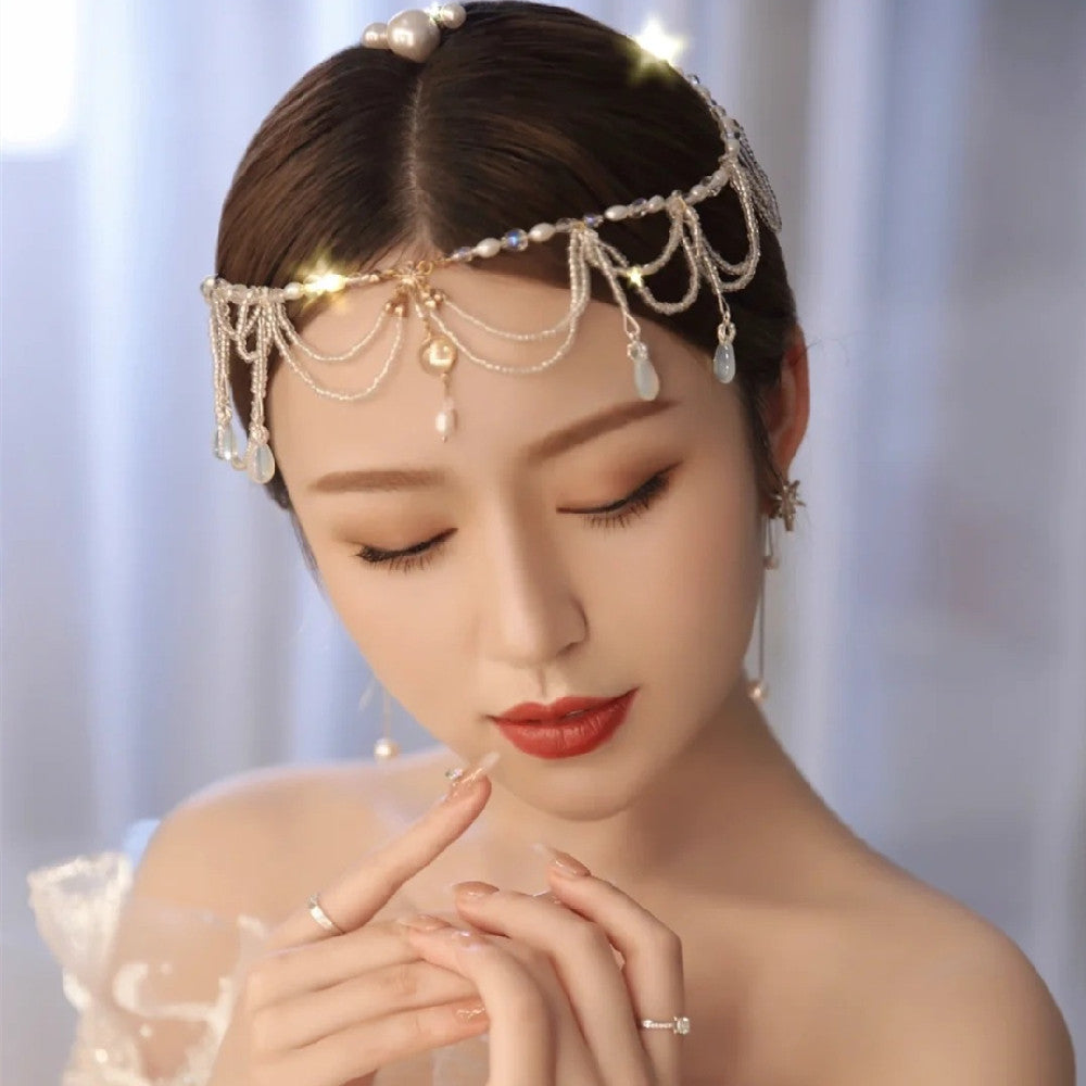 Glass Water Droplet Headband - Women's Hair Accessory, Fashion Headdress