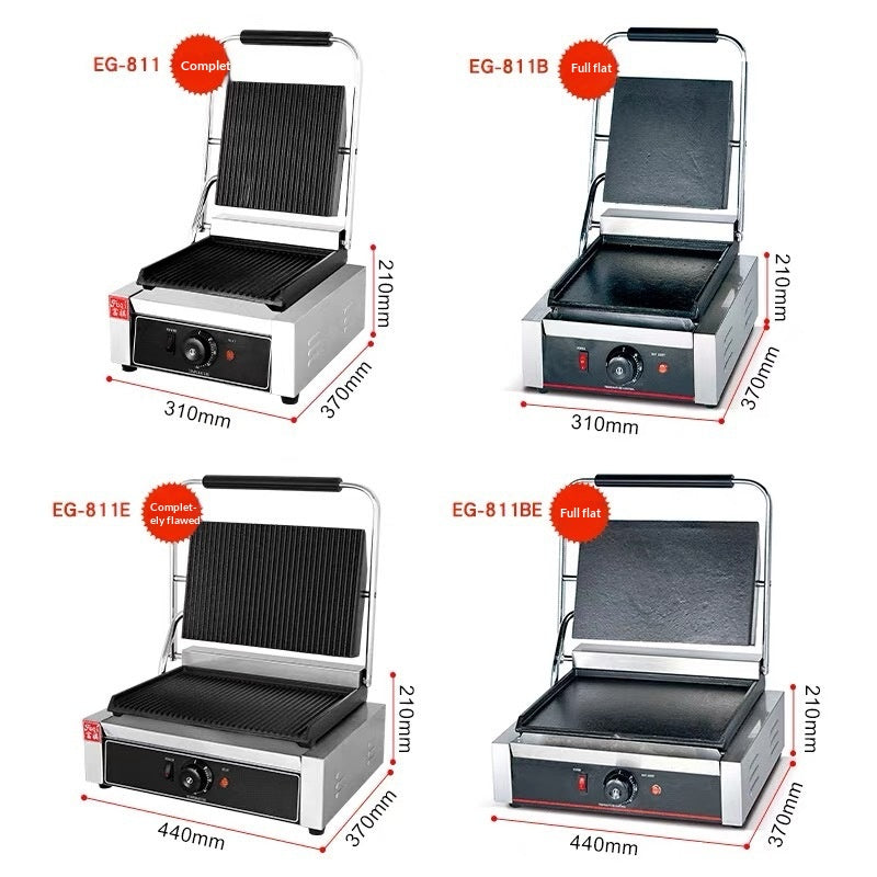 Electric Teppanyaki Grill with Double-Sided Heating Plate for Home Cooking