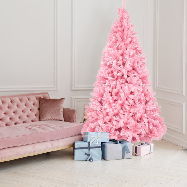 6ft Pink PVC Christmas Tree - Lush Holiday Decoration
