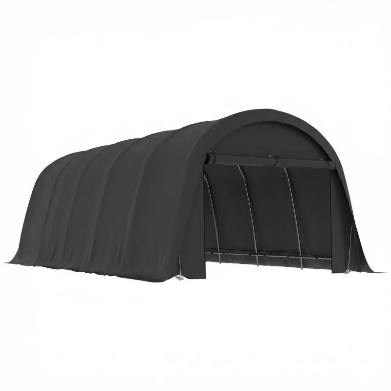 Heavy Duty Carport Garage Canopy Tent - UPF50 Waterproof Steel Frame, Dark Gray