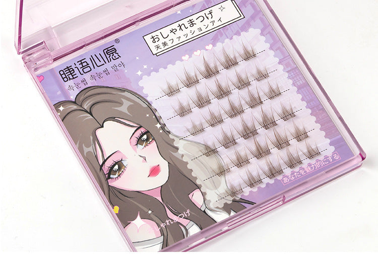 False Eyelashes Caramel Guppy 6 Rows Natural Long Style for Eye Makeup