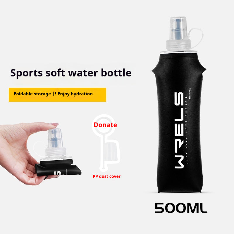 600ml Silicone Water Bottle for Cycling Running Outdoor Sports Hydration