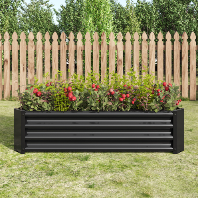 Metal Raised Garden Bed 4x2x1ft for Flowers Vegetables Herbs Outdoor Planter