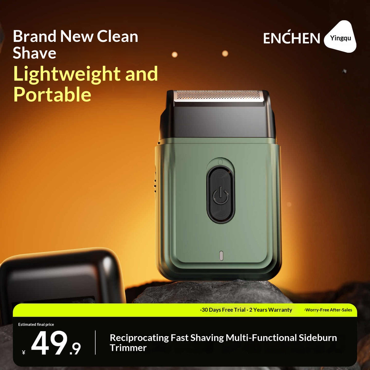 Dual-Blade Electric Men's Shaver – Wet/Dry, Fast Charge