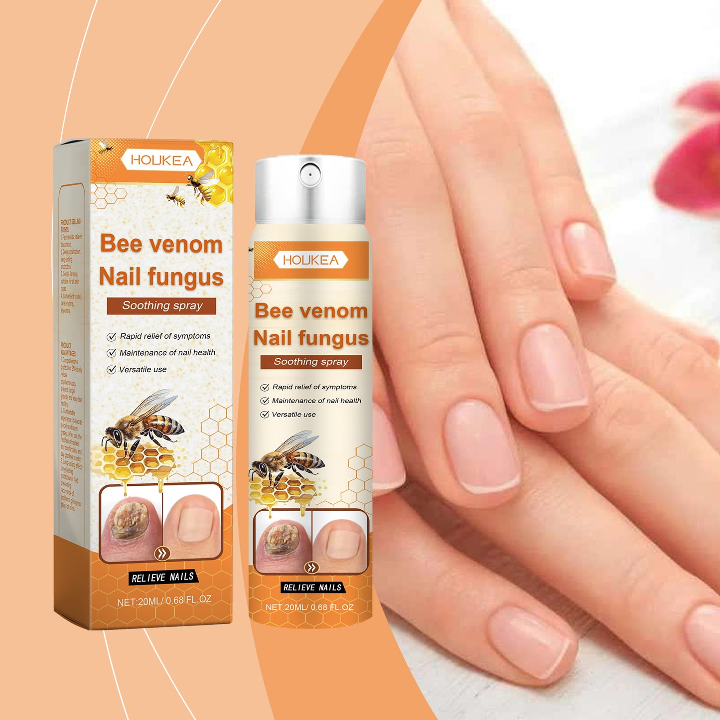 Bee Venom Nail Care Spray - Antifungal Foot & Nail Treatment - 20ml
