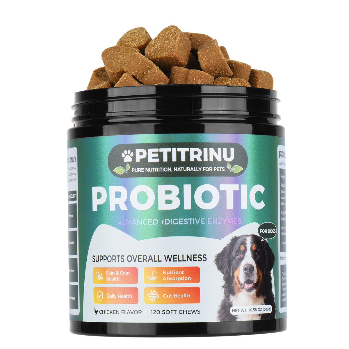 Probiotics for Dogs - Pet Digestive Supplements, 60 Capsules
