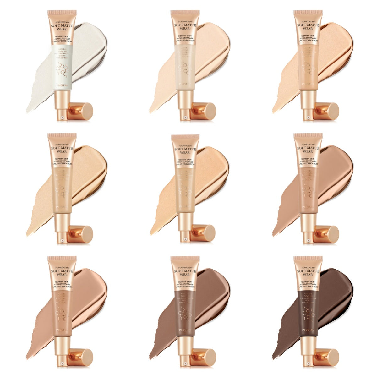 Full Coverage Liquid Foundation - Lightweight Oil-Controlling Makeup