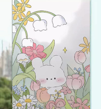 Frosted Privacy Window Film for Bathroom Kitchen - Transparent Opaque Stickers