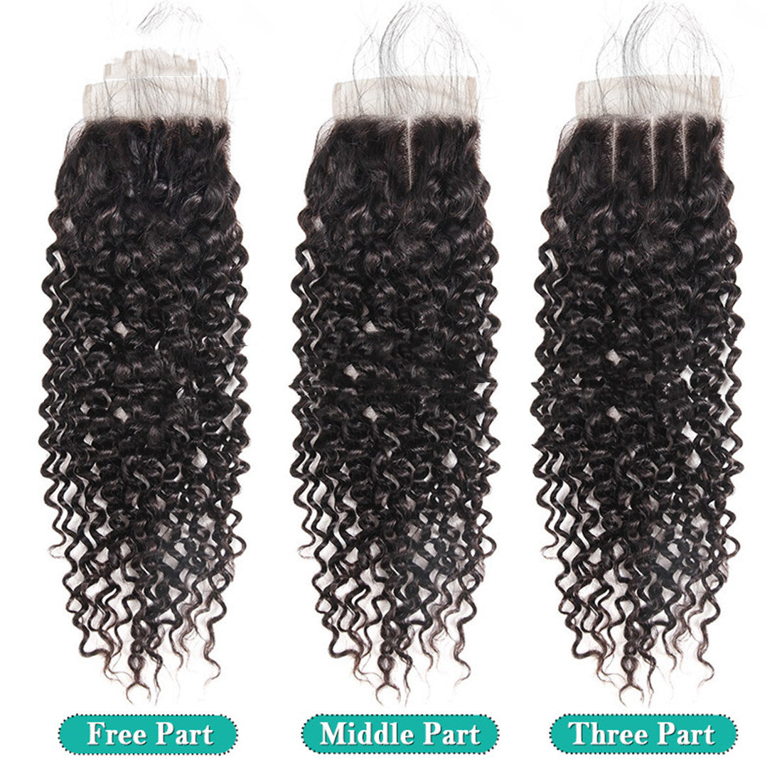 Real Human Hair Wig - Medium Length Curly