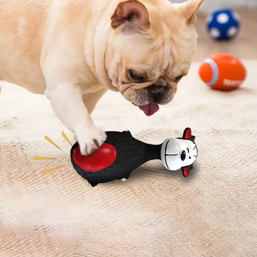 Dog Chew Toys Set - Latex Animal Shapes with Squeaky Sound for Dental & Teething Relief