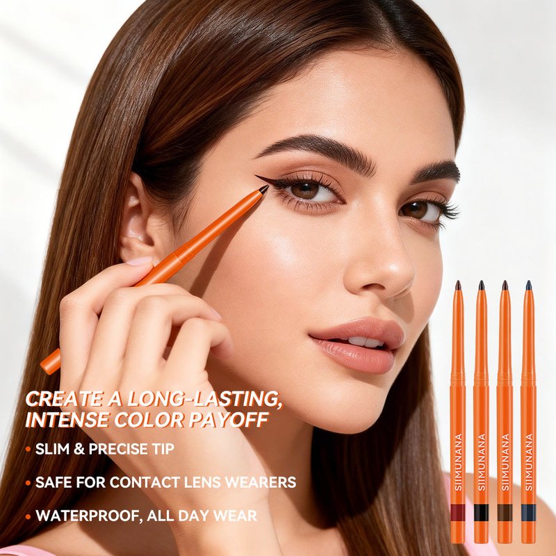 Waterproof Eyeliner Pencil - Quick Dry, Sweat & Fade Resistant - Multiple Colors