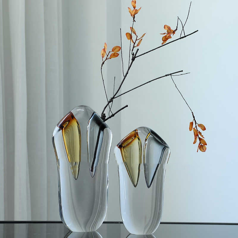 Modern Nordic Glass Flower Vase - Thickened Tabletop Home Decor