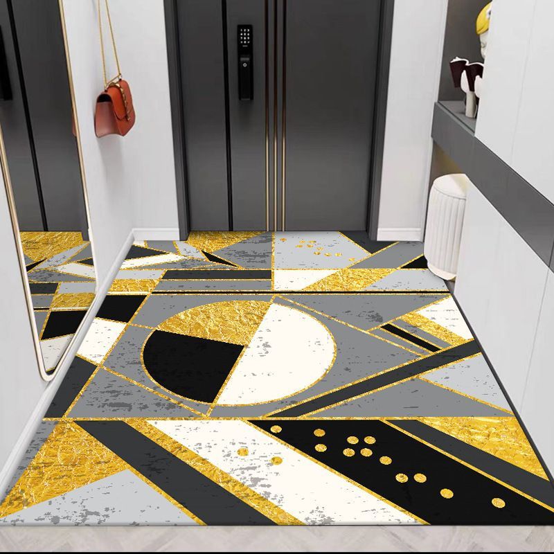 Water-Absorbent Non-Slip Diatomaceous Earth Entryway Doormat - Geometric Pattern