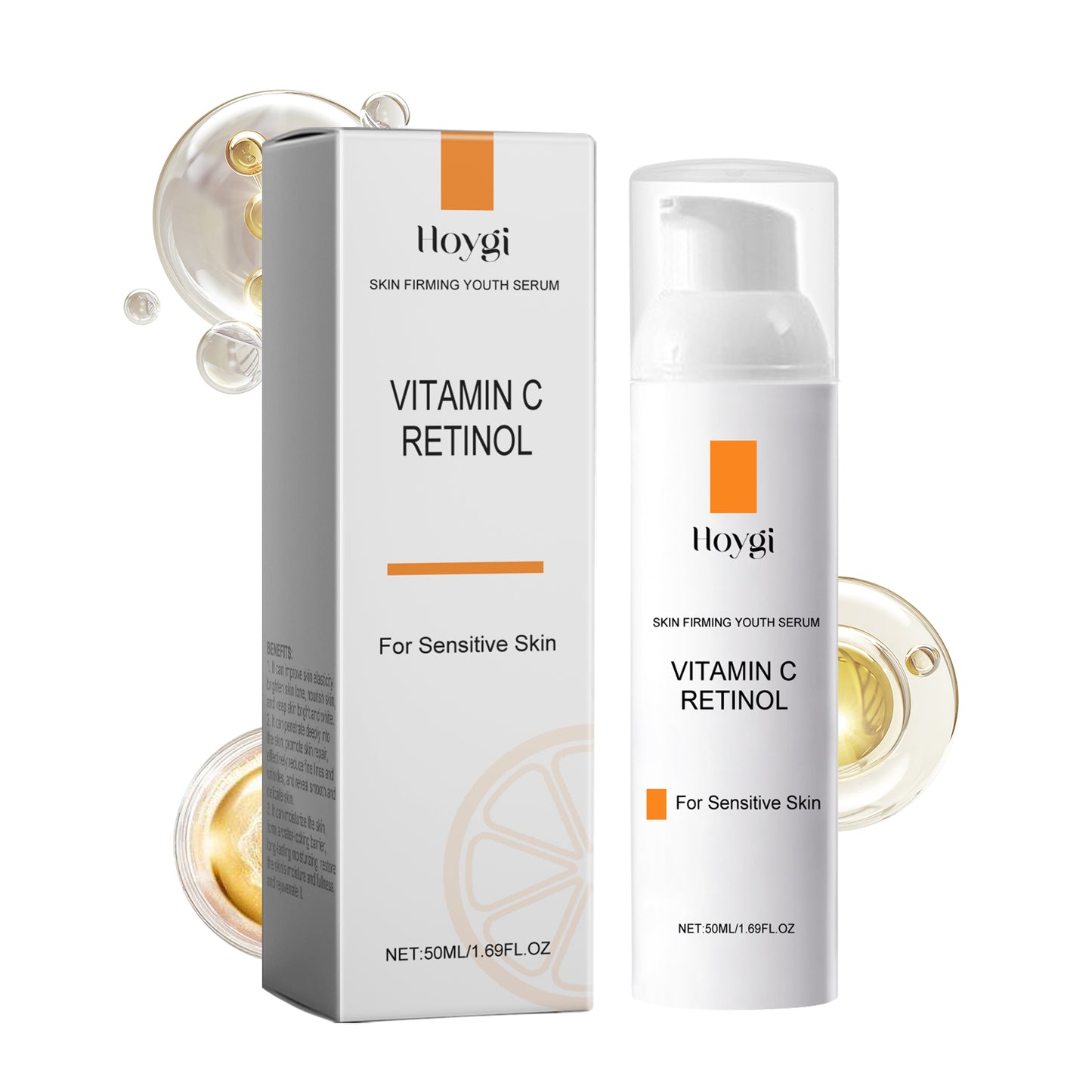 Retinol & Vitamin C Anti-Wrinkle Facial Serum - 50ml Moisturizing Essence