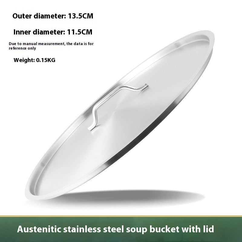 Extra Thick Stainless Steel Soup Pot Lid Food Grade Kitchen Storage Cover
