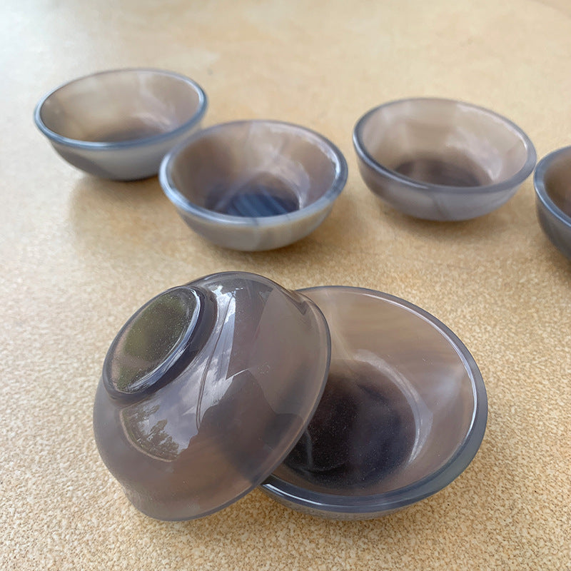 Natural Agate Crystal Teacup - Handmade Semi-Finished Drinkware
