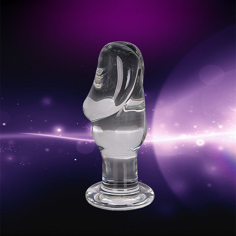 Crystal Glass Adult Wellness Toy for Women - Transparent 11.7x5cm