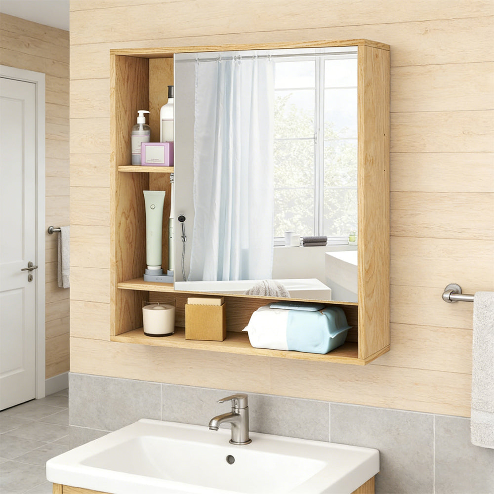 Wall Mounted Bathroom Cabinet With Mirror Single Door For The
