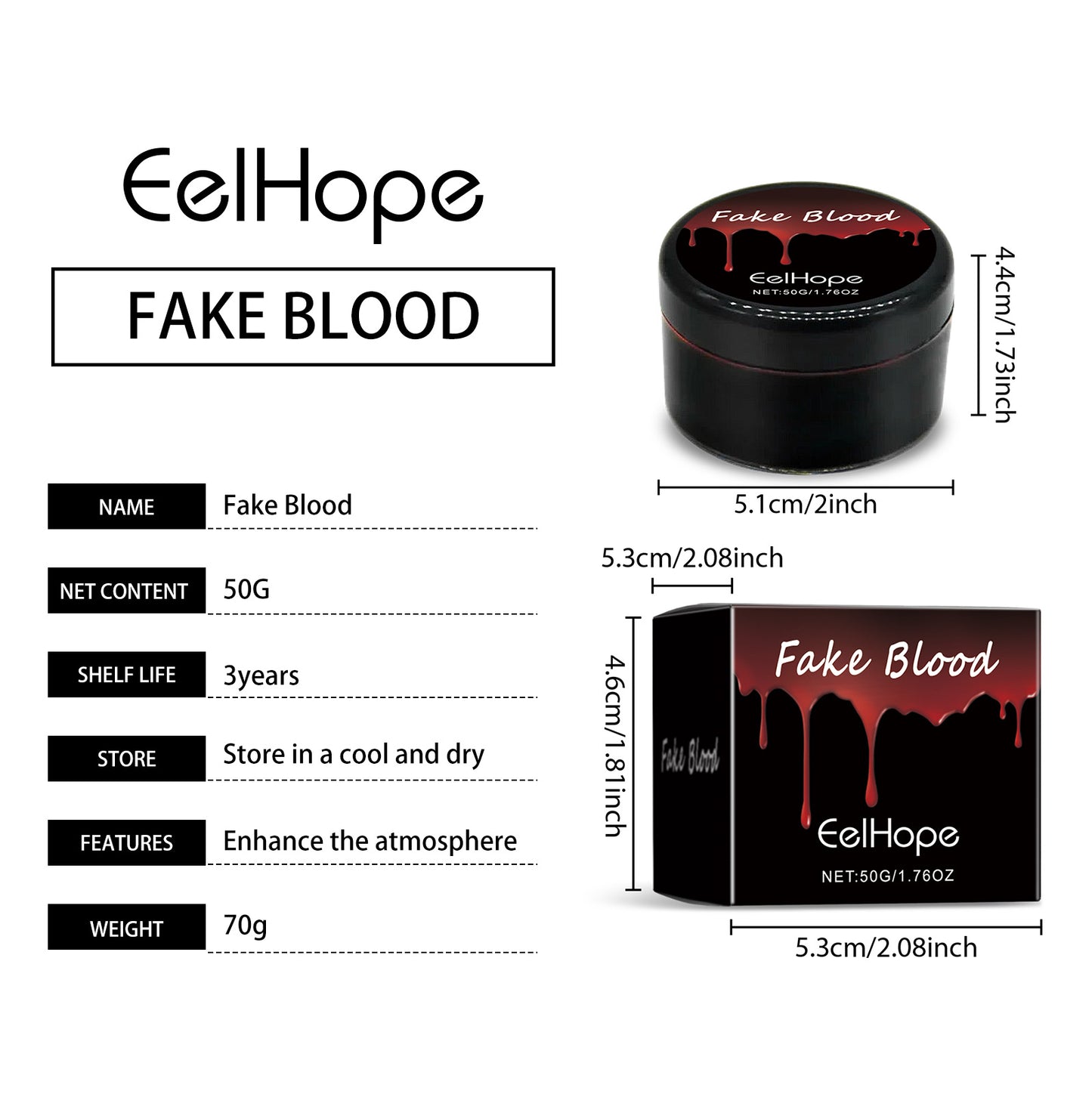 Realistic Fake Blood Gel for Halloween Cosplay - 50g