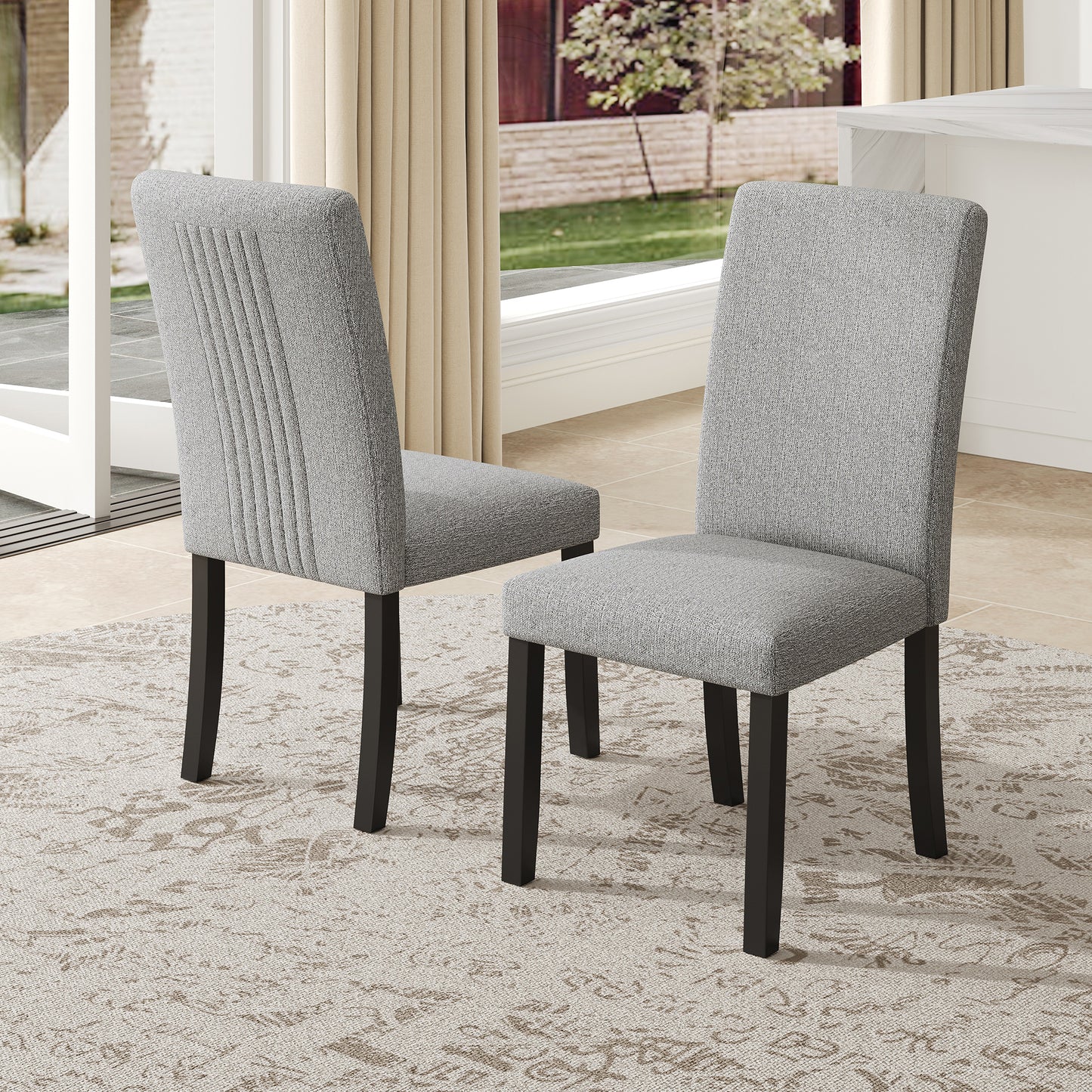 Modern Dining Room Chairs Set Of 4, Accent Diner Upholstered Fabric