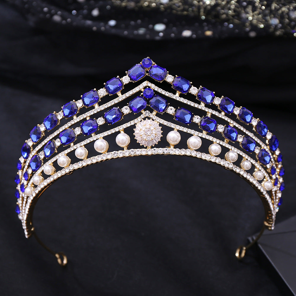 Elegant Rhinestone Baroque Bridal Crown Headpiece with Alloy and Zircon
